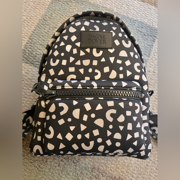 Dagne Dover Handbags - Dagne Dover Black and Beige Mini Back Pack